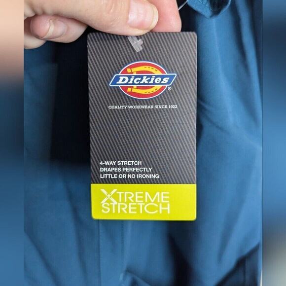 Dickies Xtreme Stretch V-Neck Short Sleeve Scrub Top Blue Size 2X NWT - Picture 4 of 8